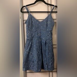 EUC JoyLab Women's Corset Detail Active Dress Bandana Paisley Print Blue Shorts